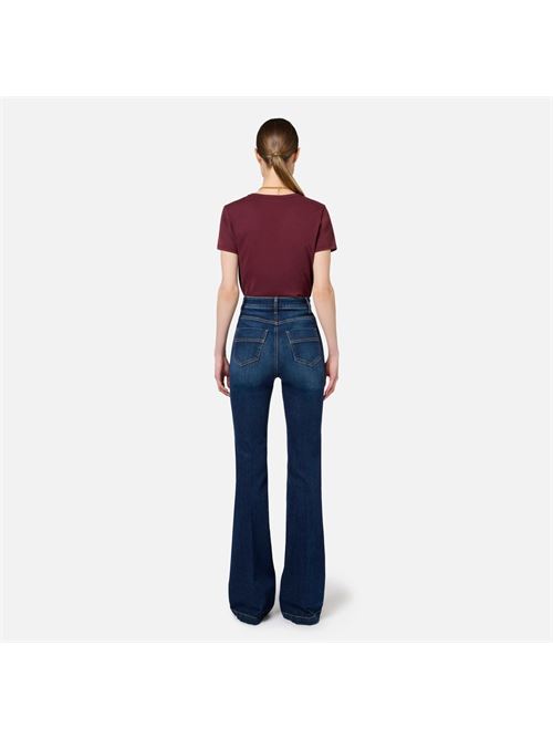 Jeans a zampa in cotone stretch con nervature ELISABETTA FRANCHI | PJ27D46E246E2104